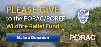 Button to donate to PORAC/POREF fire relief.