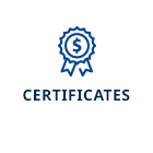 Certificates icon links to page detailing certificate offerings from California Highway Patrol Credit Union