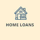 Home loan icon links to page detailing home loan rates & terms.